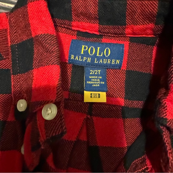 POLO RAPHL LAUREN - Toddler Long Sleeve Buffalo Check
Woven Shirt - Picture 3 of 3